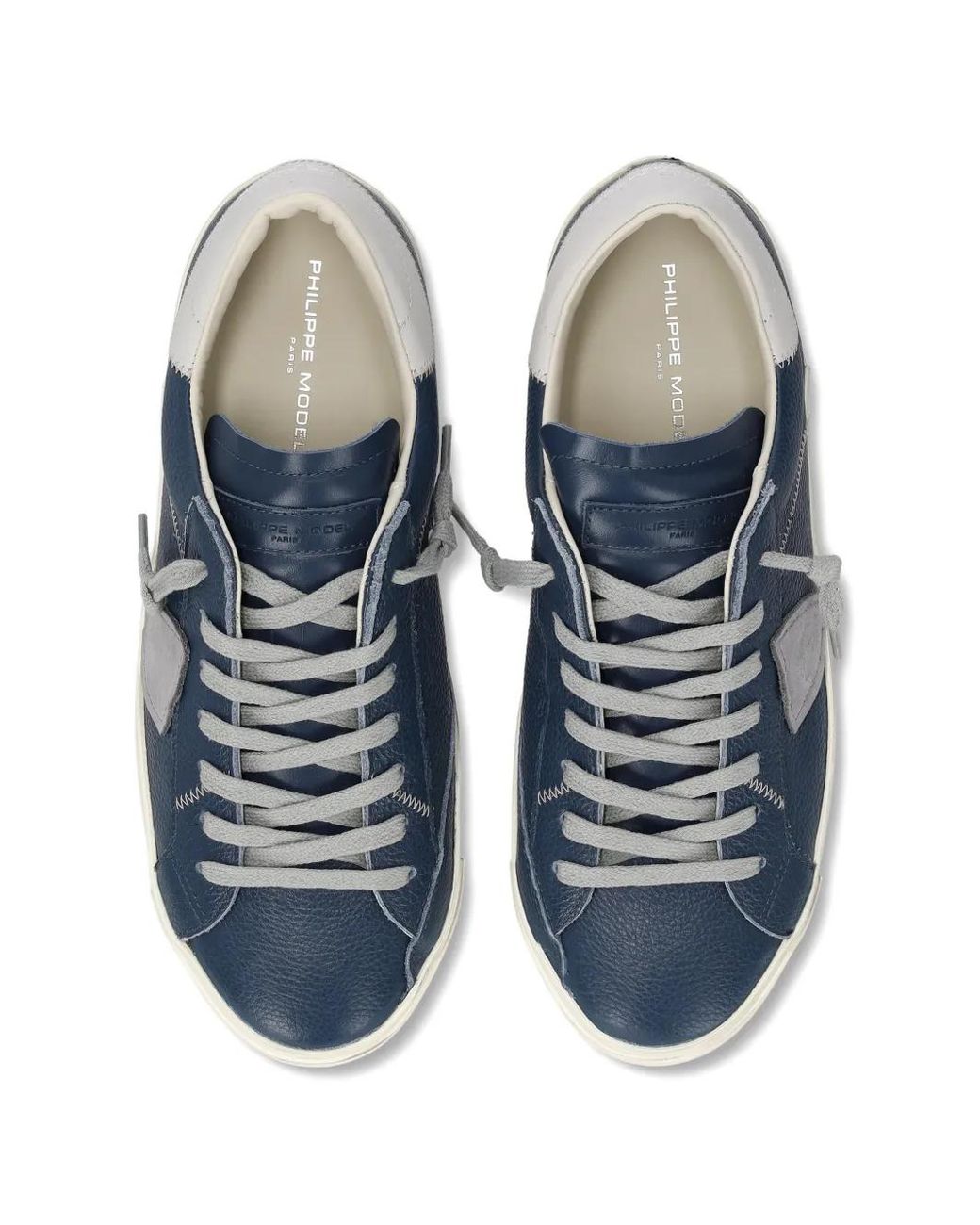 Philippe Model Blue Prsx Low-Top Leather Sneakers for men