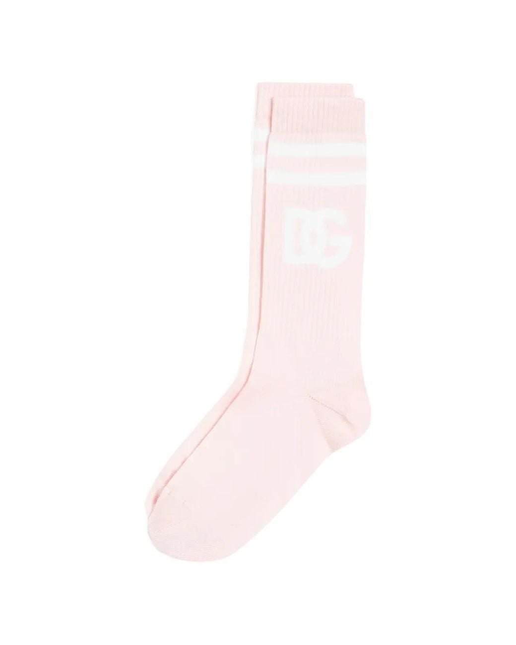 Dolce & Gabbana Pink Cotton Logo Socks for men