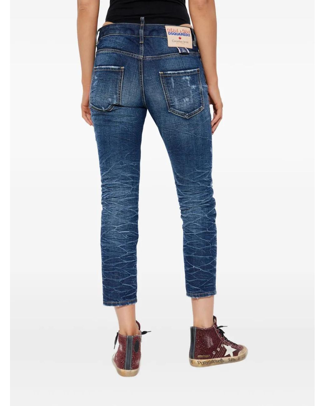 DSquared² Blue Logo-Embroidered Tank Top