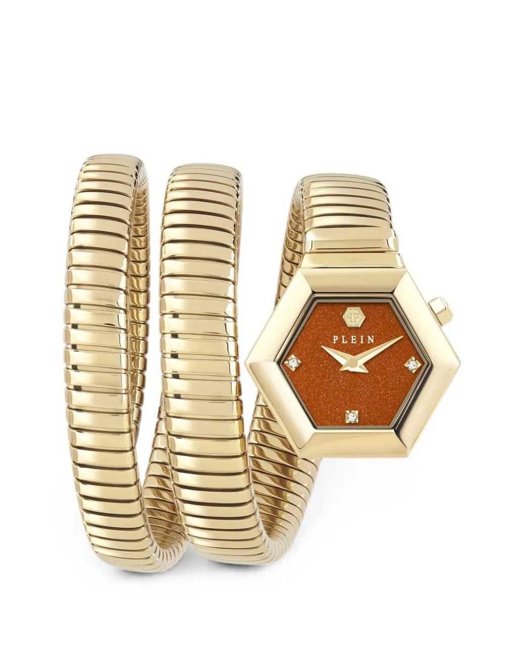 Philipp Plein Metallic Snake Hexagon Watch