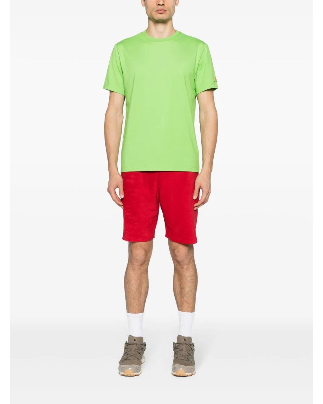 Vilebrequin Red Logo-Patch Towelling Shorts for men