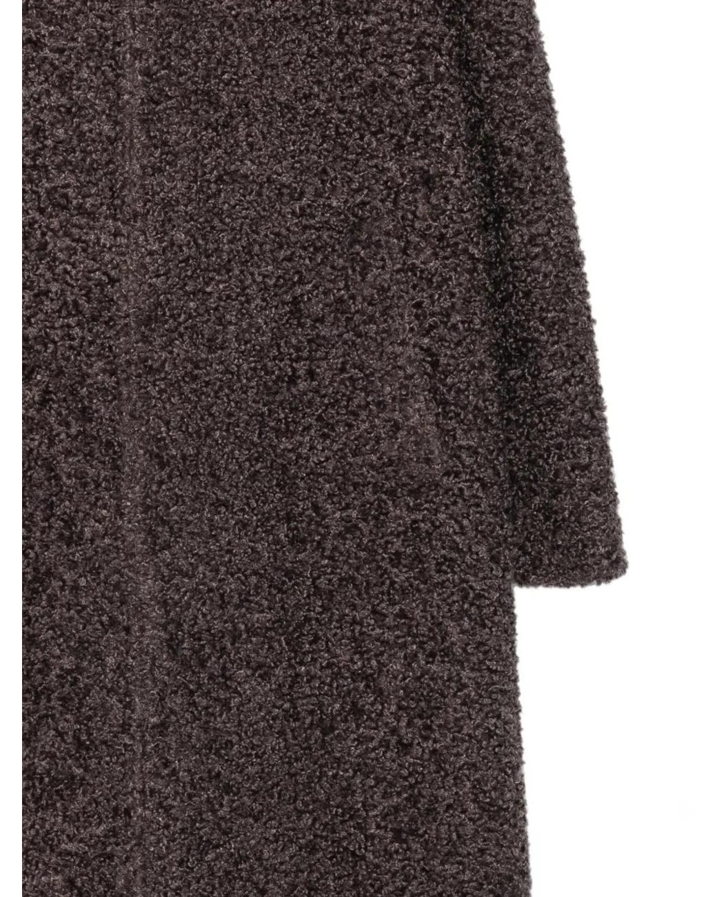 MSGM Brown Bouclé Single-Breasted Coat for men