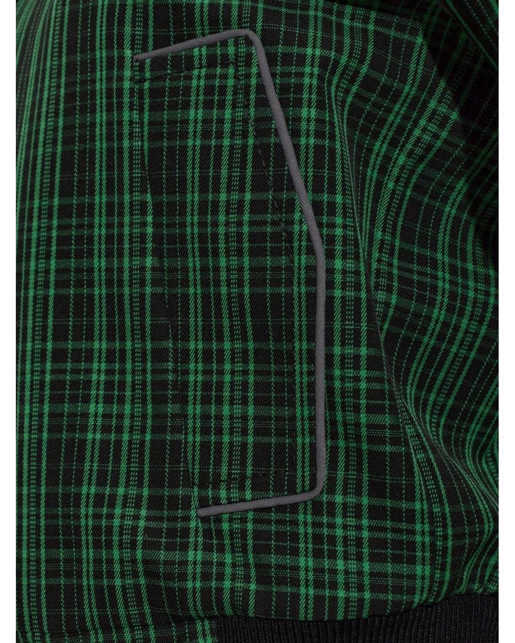 Marni Green Checked Wool-Blend Jacket