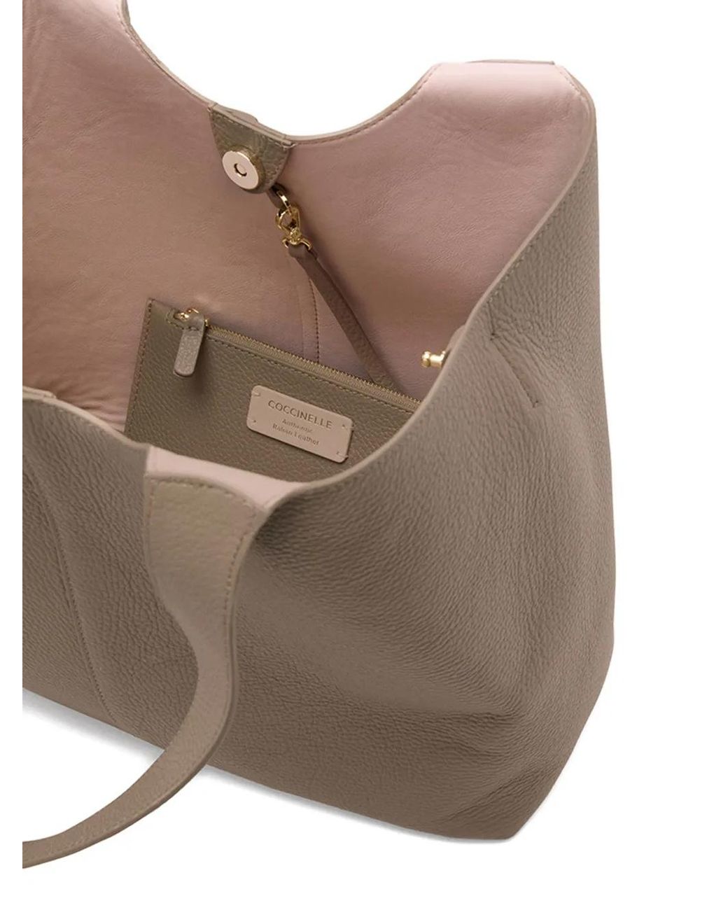 Coccinelle Brown C-Easy Buckle Leather Shoulder Bag