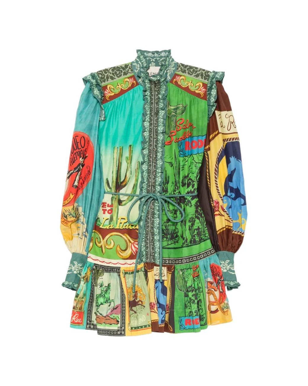 ALÉMAIS Green Ace Mini Dress