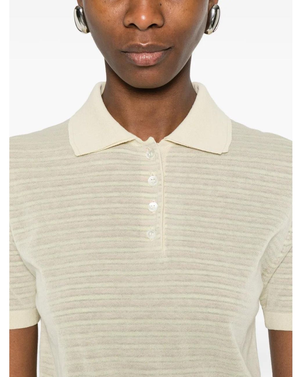 Nanushka White Ceneca Polo Shirt