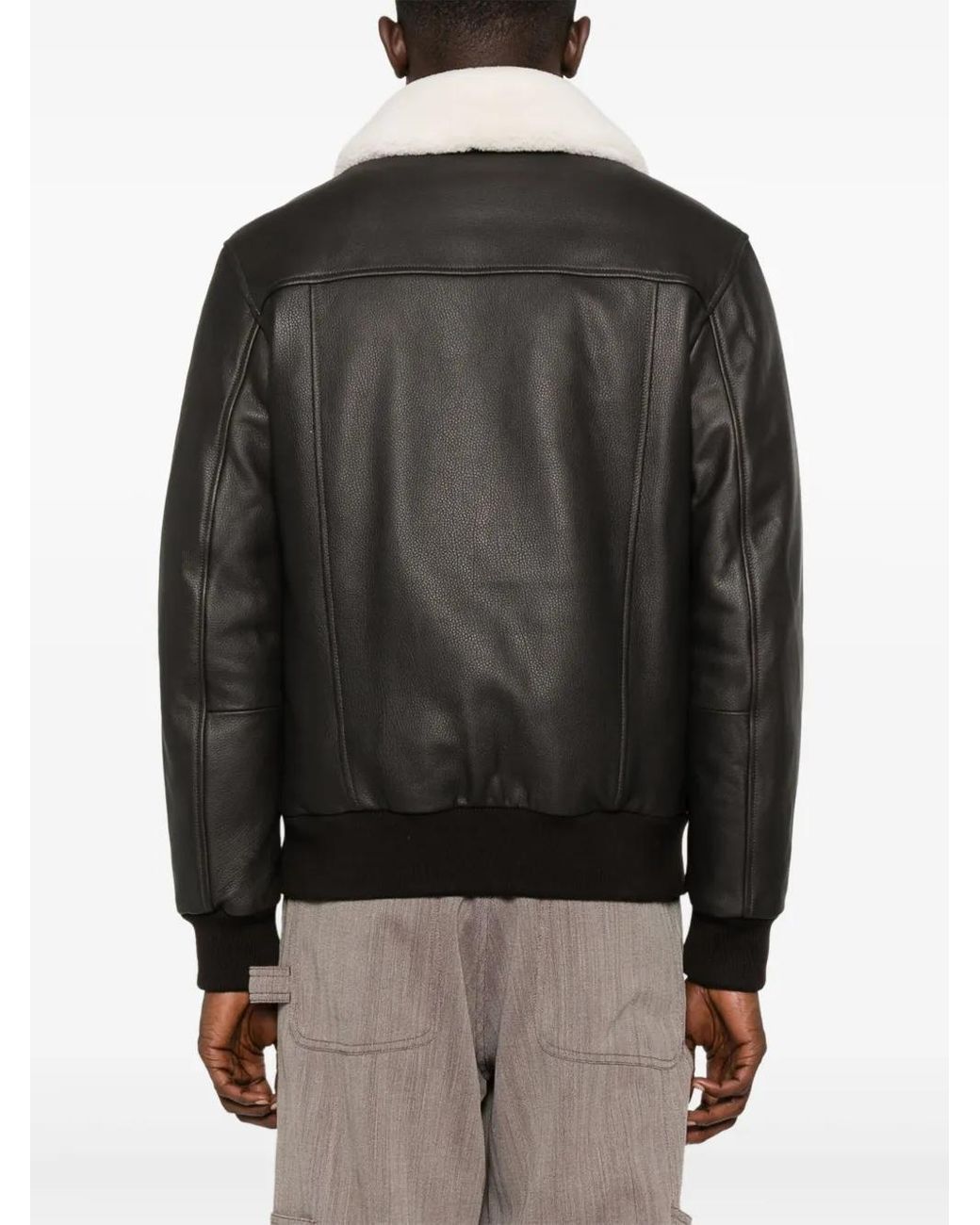 Eleventy Bomberjacke Aus Shearling in Black für Herren