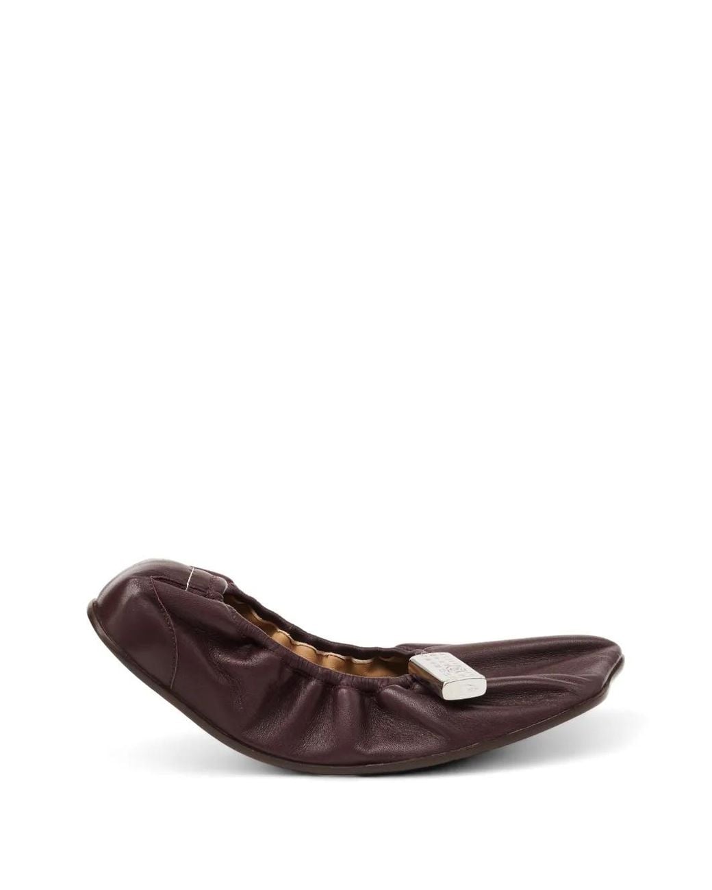 MM6 by Maison Margiela Brown Anatomic Numeric-Tag Ballet Flats