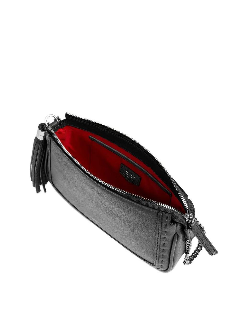 Lancel Black Premier Flirt Tassel Chain-Strap Shoulder Bag