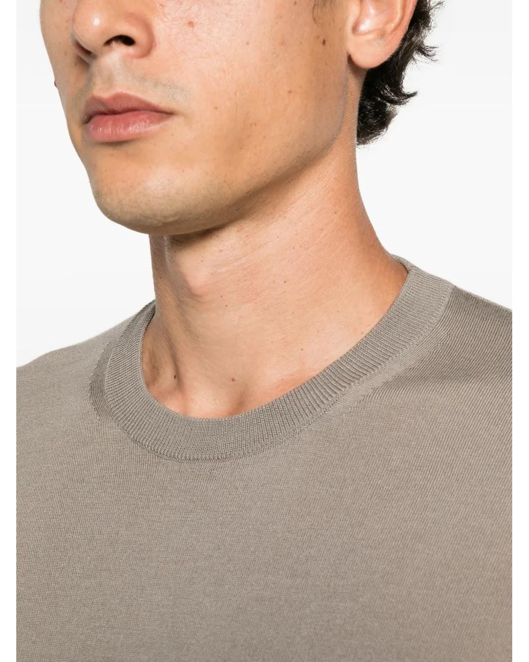 ÉPHÉMÈRE Gray Crew-Neck Long-Sleeve Sweater for men