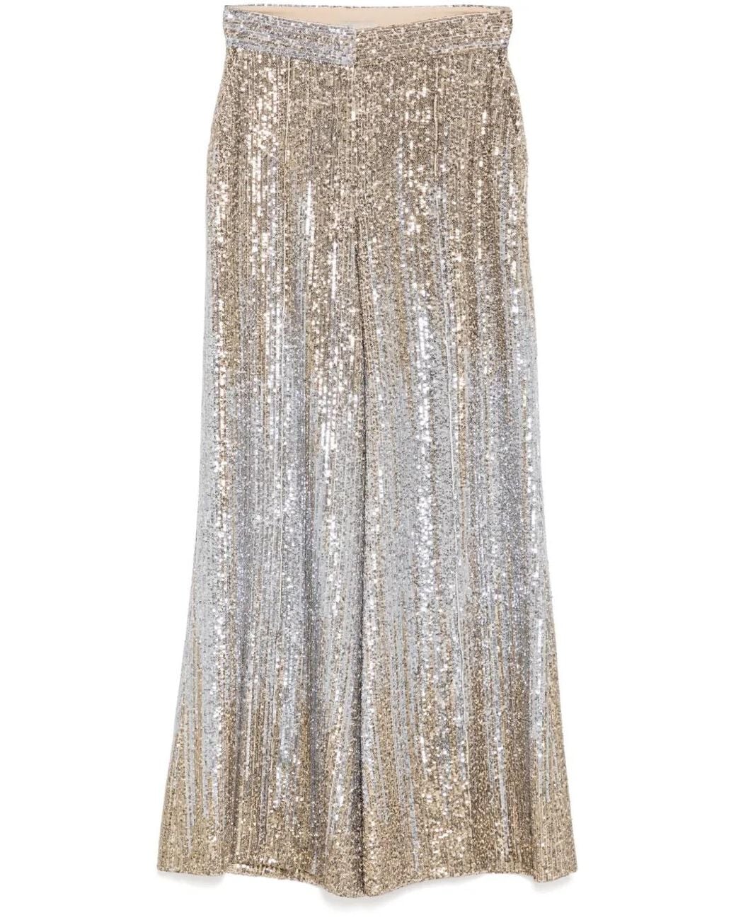 Elie Saab Metallic Gradient-Sequinned Trousers
