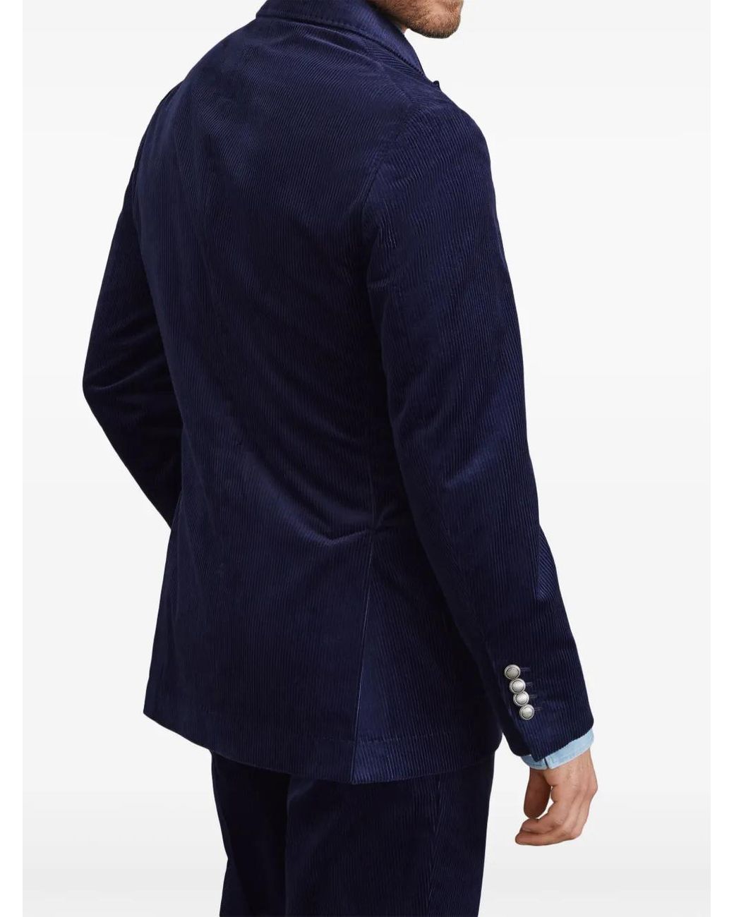 Brunello Cucinelli Blue Sophisticated Deconstructed Jacket For for men