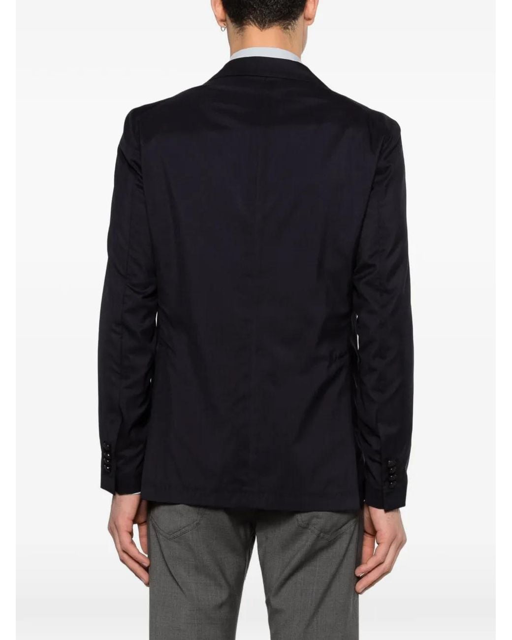 Tagliatore Blue Button-Fastening Single-Breasted Blazer for men