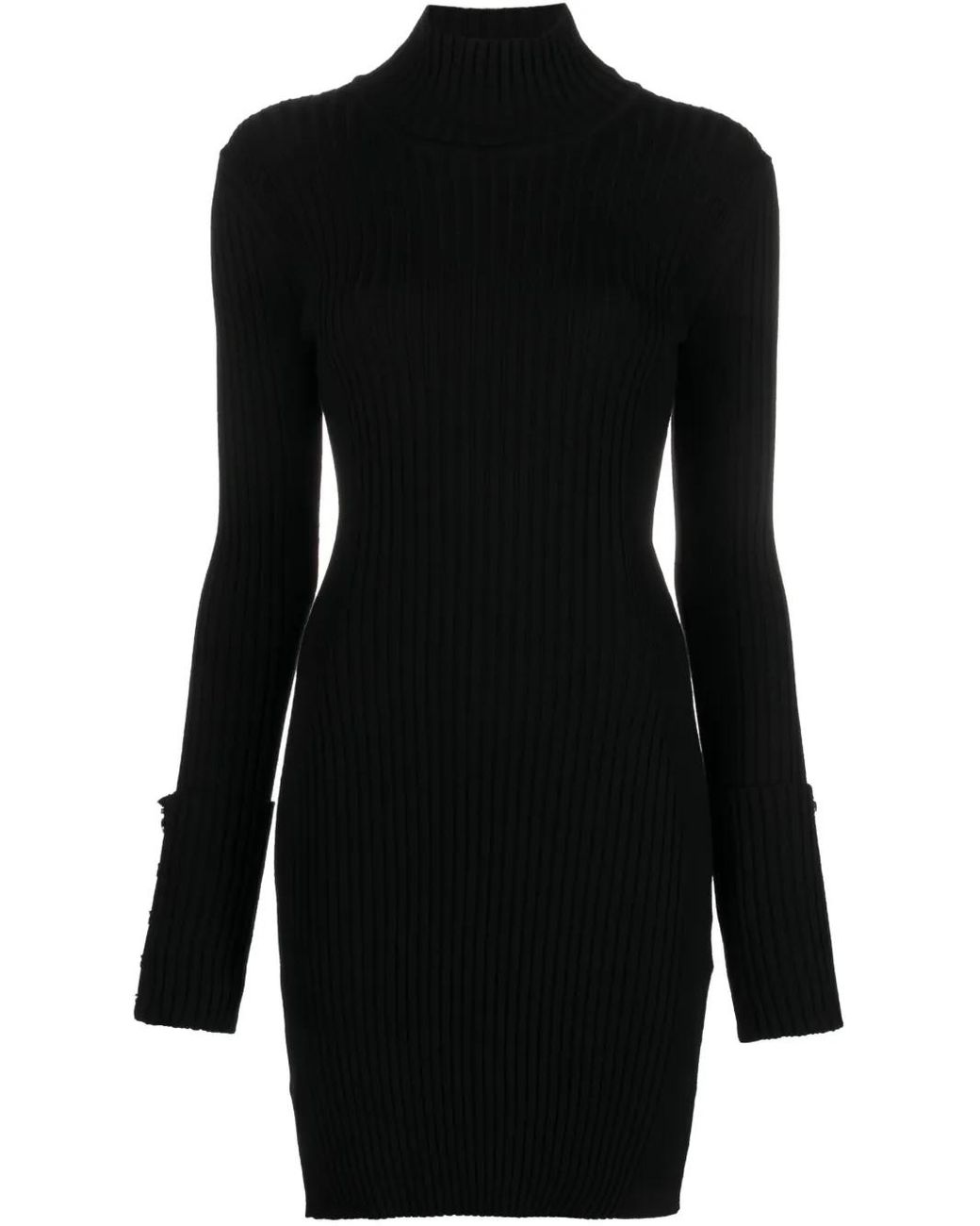 Rabanne Ribgebreide Mini-Jurk in het Black