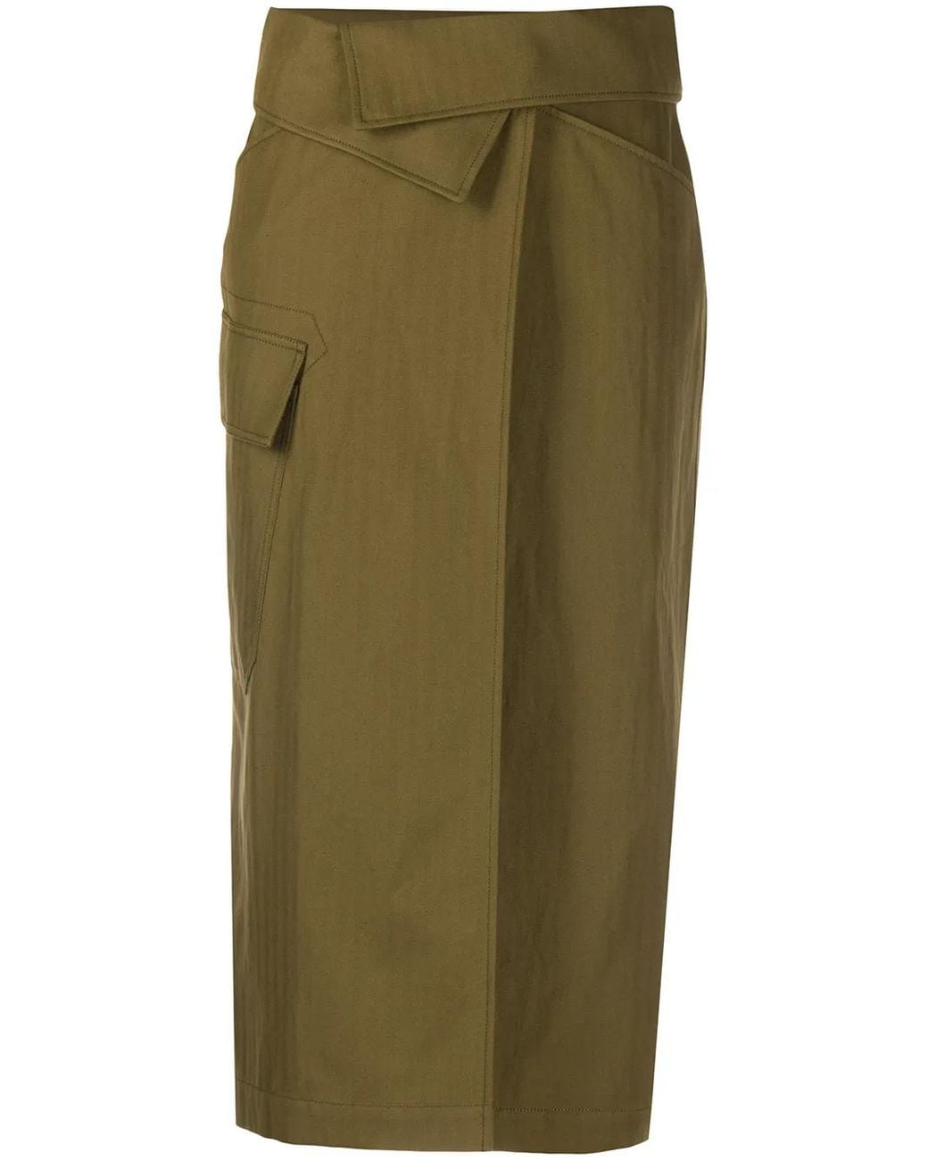 KENZO Green Wrap Waist Skirt