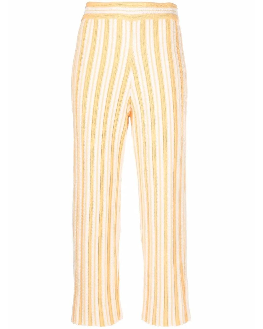 Jil Sander Cropped Broek in het Natural