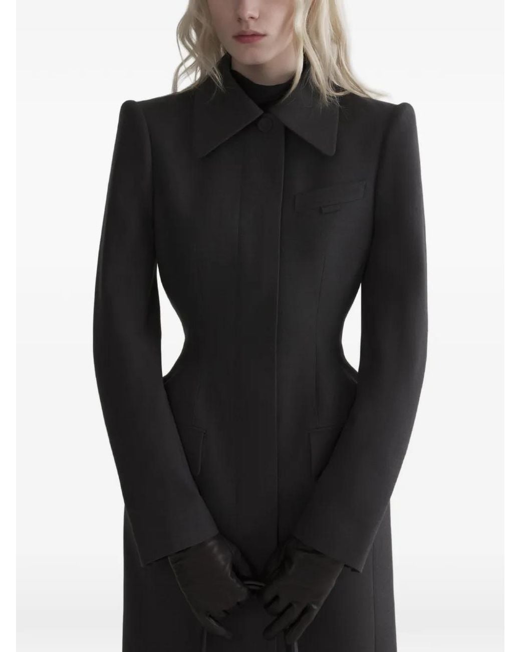 Mugler Black Hourglass Coat