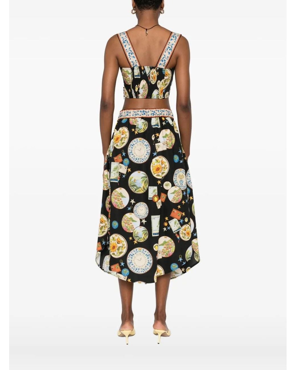 Farm Rio Black Trip Souvenir Top