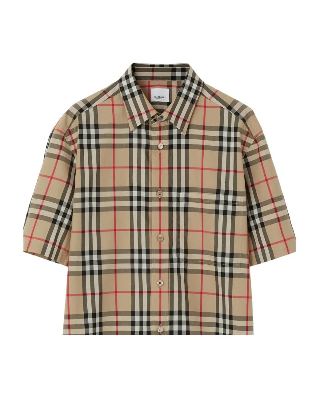 Burberry Natural Classic Fit Check Cotton Shirt for men