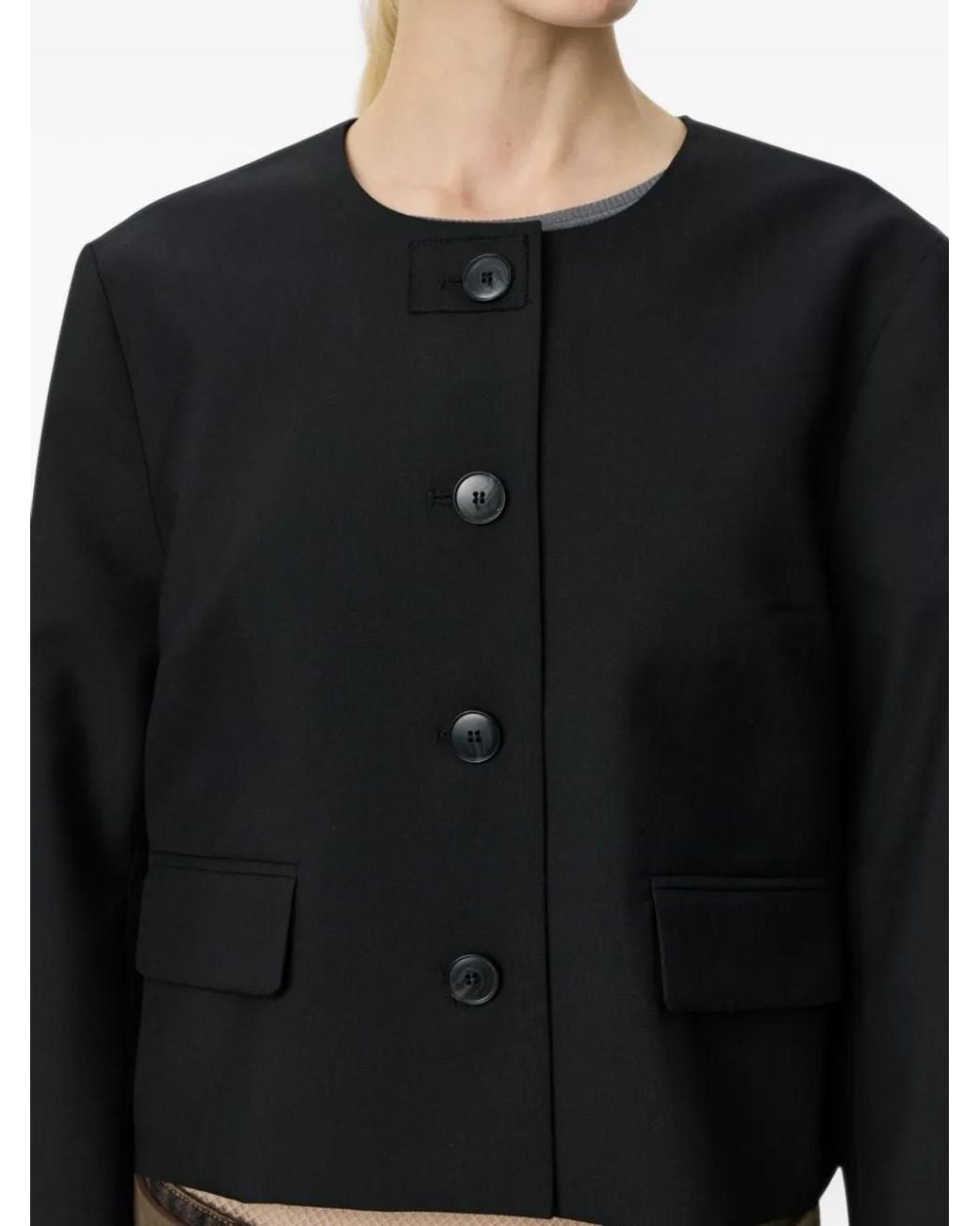 mfpen Black Waitress Cropped Jacket