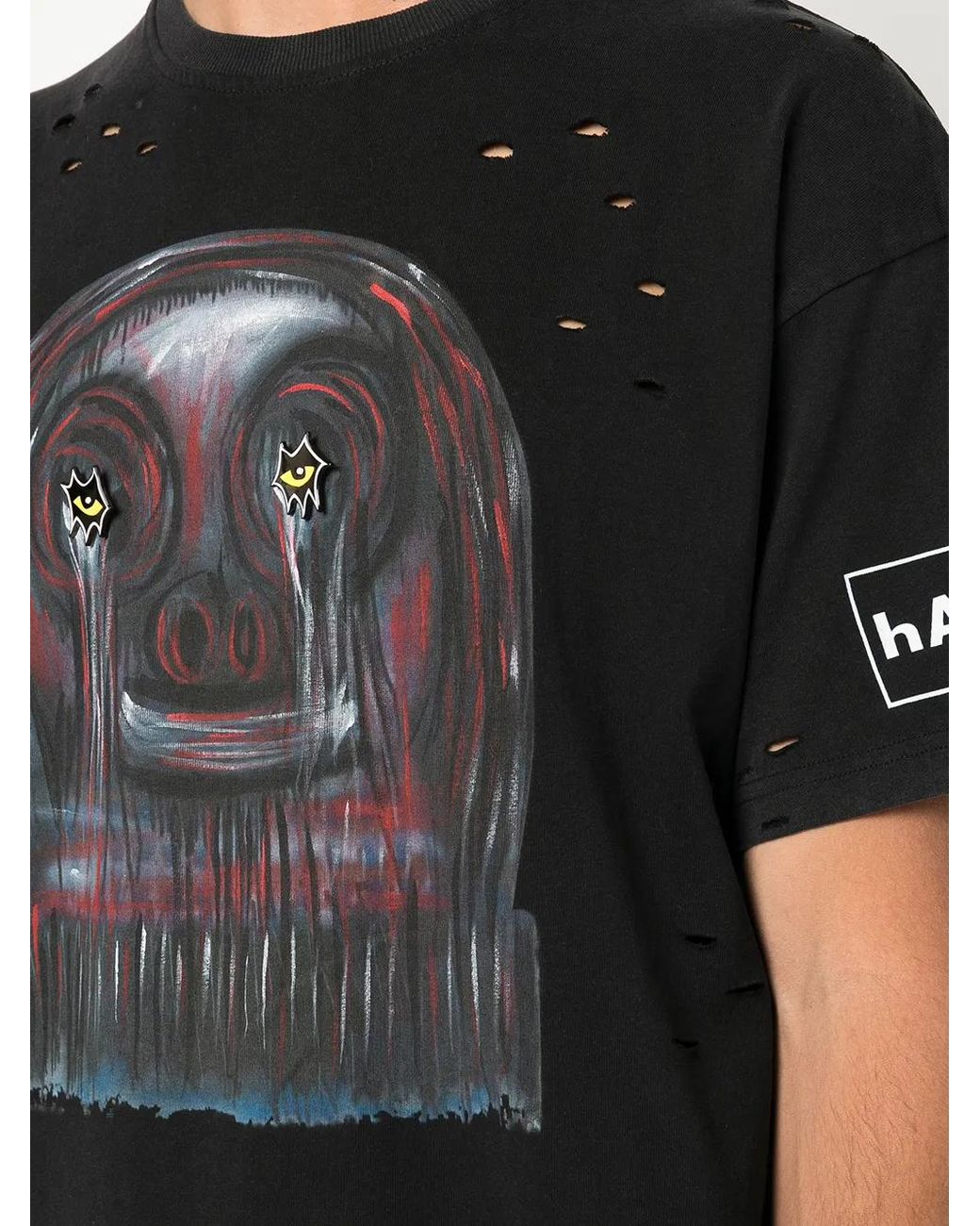 Haculla Black Graphic-Print T-Shirt for men