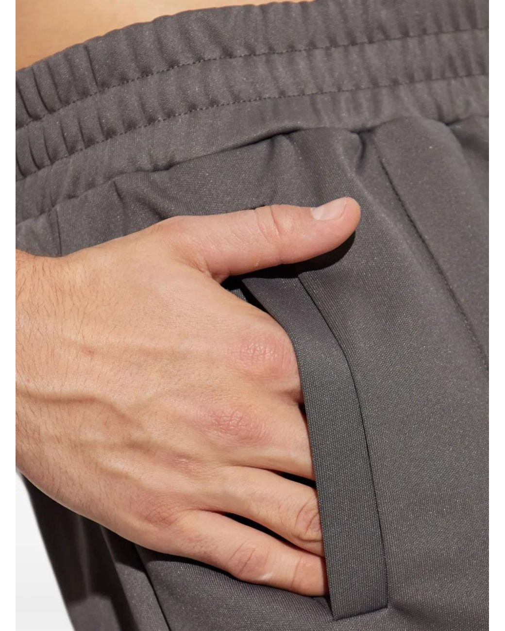 Palm Angels Gray Logo Shorts for men