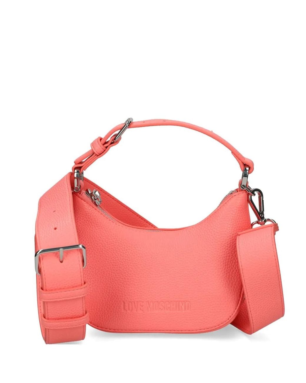 Love Moschino Pink Giant Logo Shoulder Bag