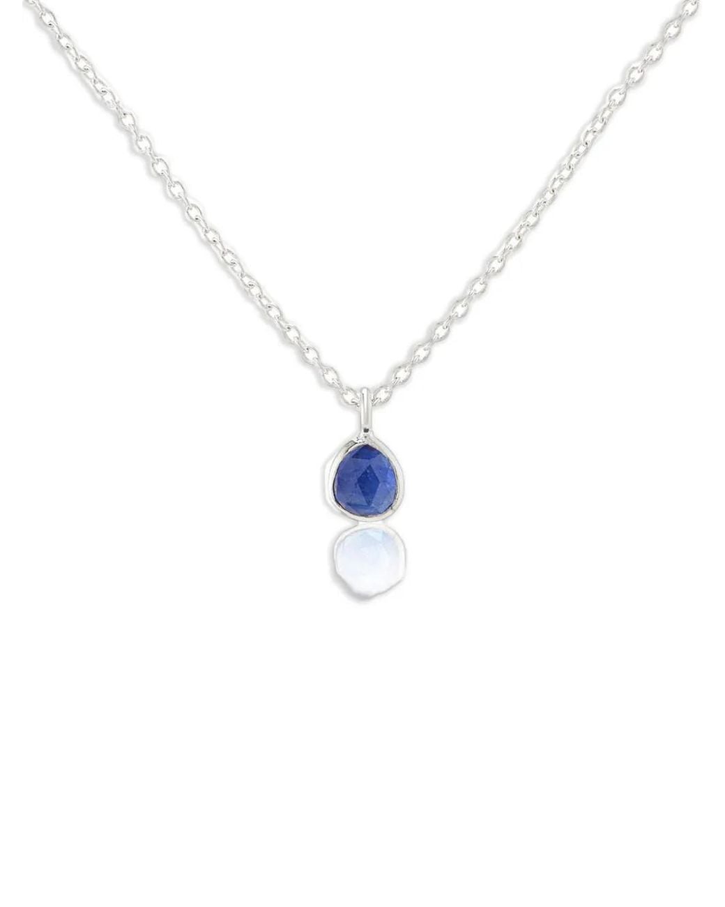 Auree Jewellery White Mini Manhattan Sapphire Necklace