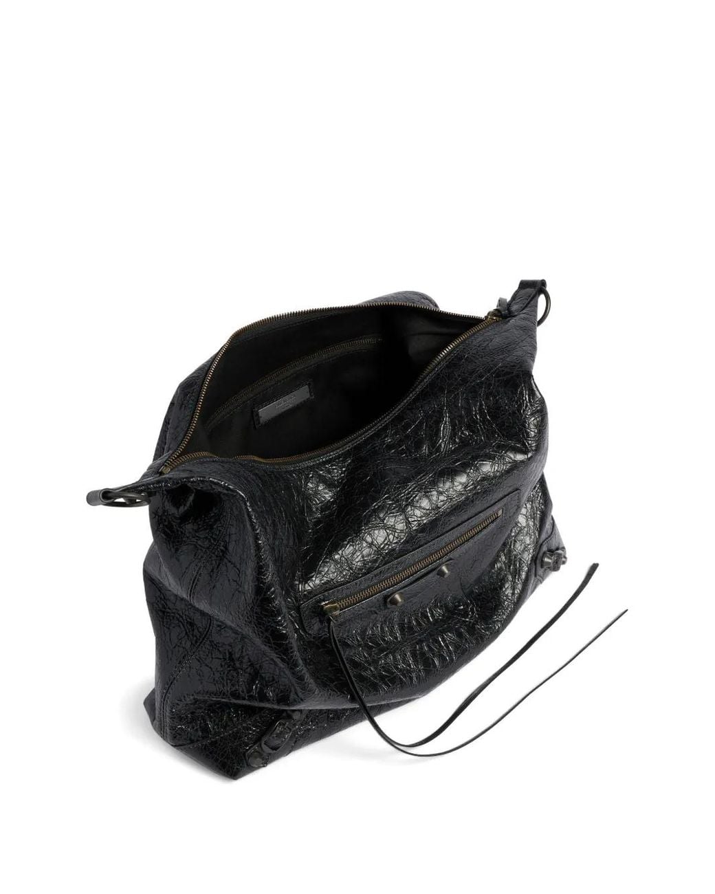 Balenciaga Black Medium Le City Studded Shoulder Bag