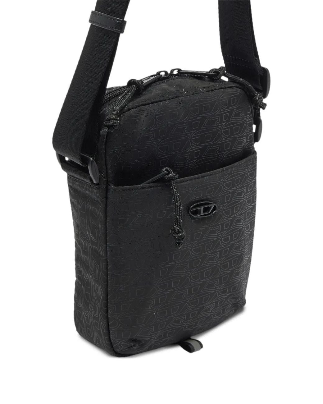 DIESEL Black Oval D Cross-Body Bag