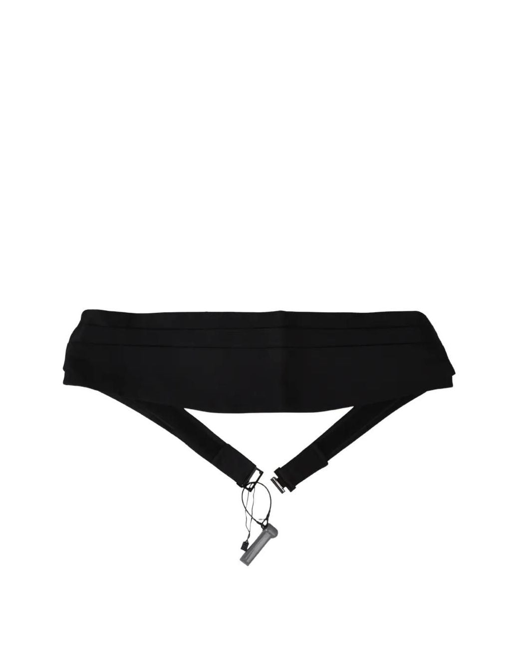 Tombolini Black Pleated Silk Cummerbund for men