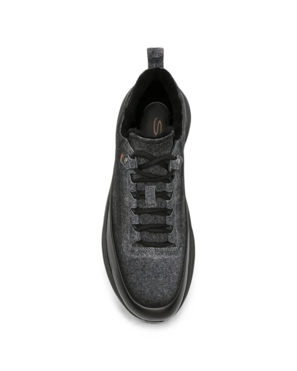 Santoni Black Bounce Panelled Sneakers for men