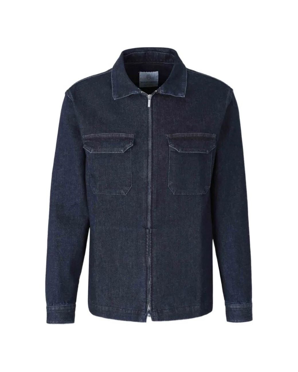 richard j. brown Blue Zip-Up Denim Jacket for men