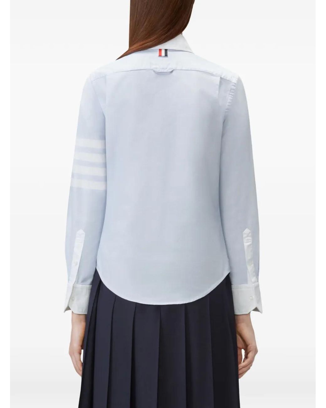 Thom Browne Blue Oxford 4-Bar Shirt