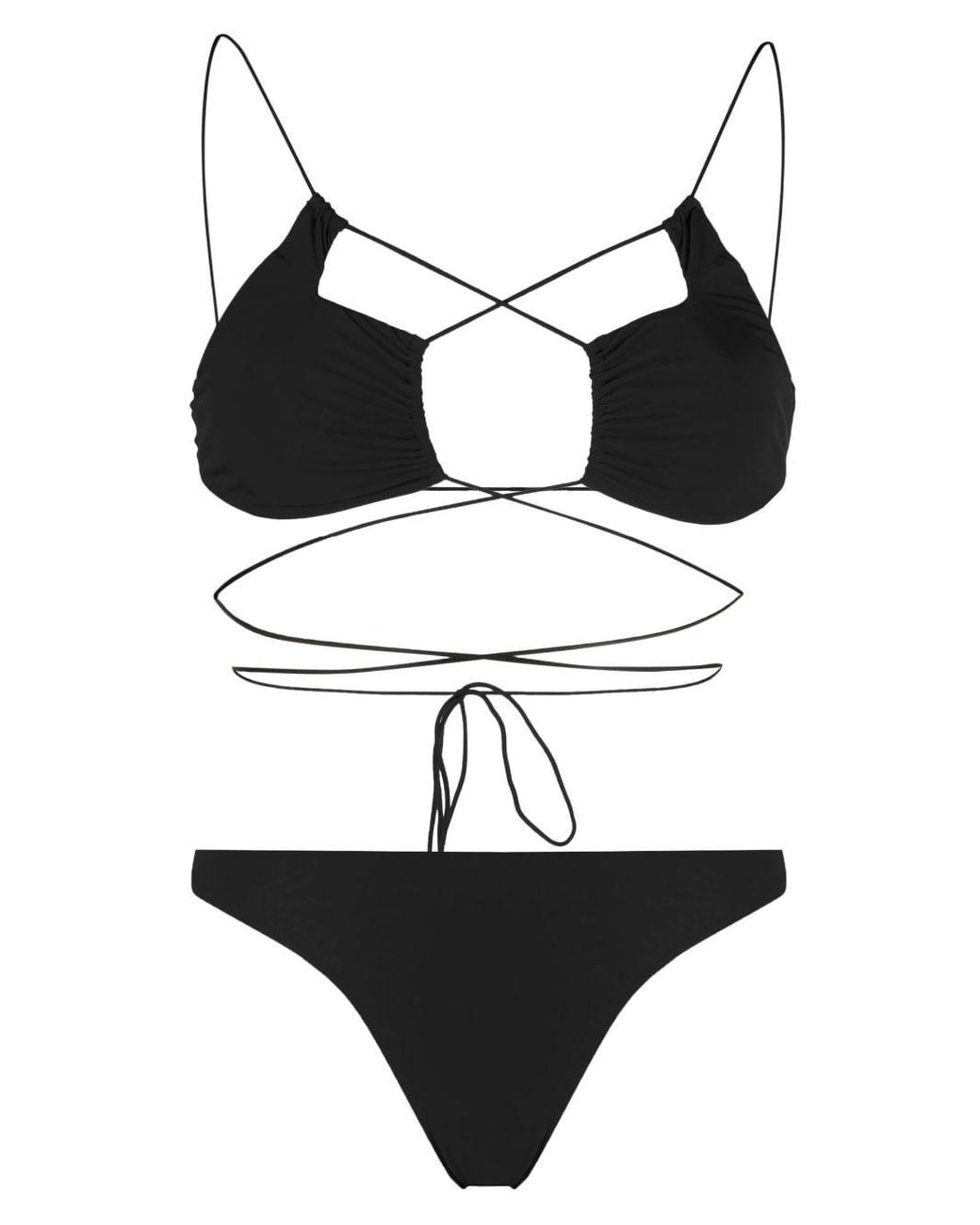 Amazuìn Selftie Cutout Bikini in Black Lyst