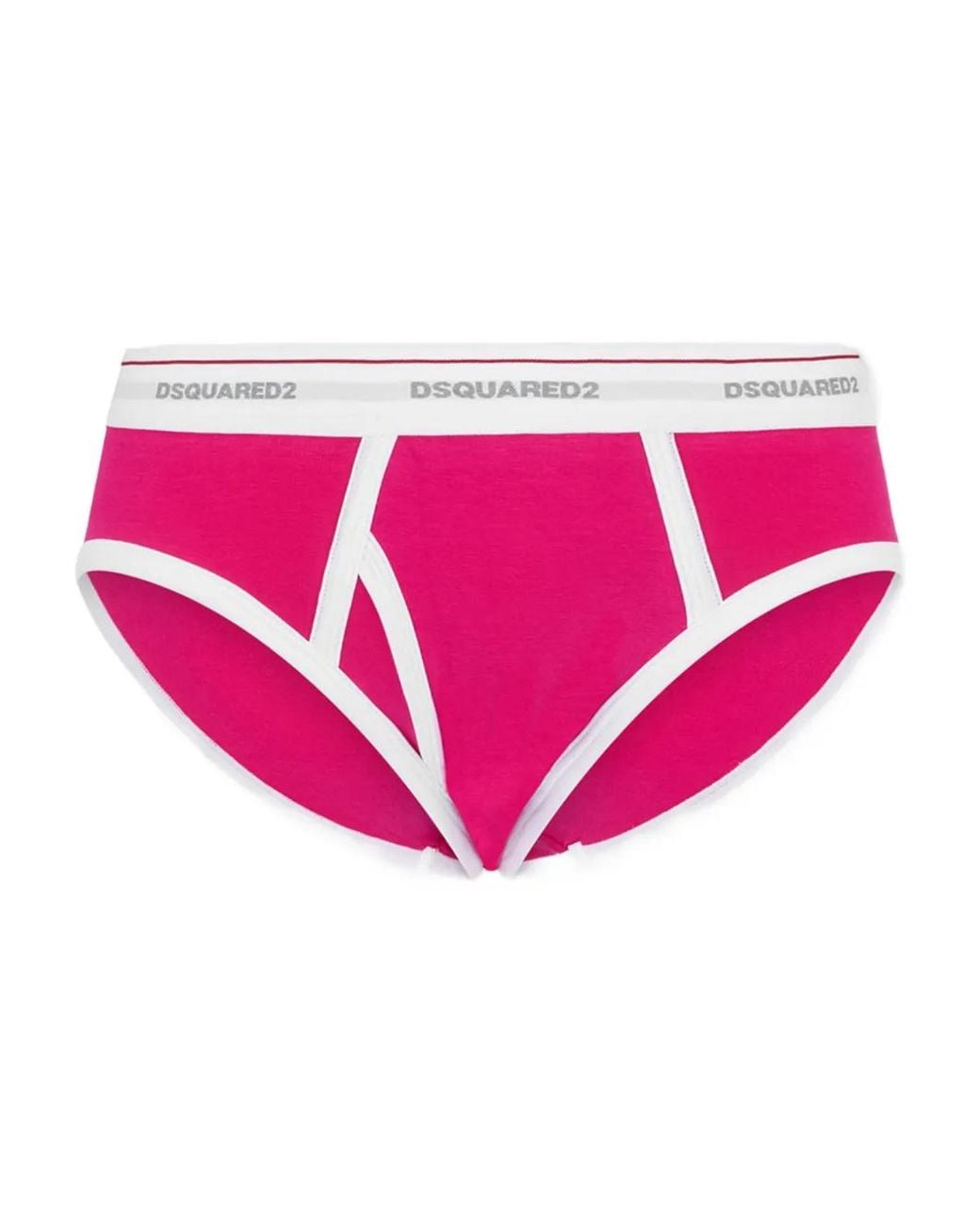 DSquared² Pink Color Block Briefs for men