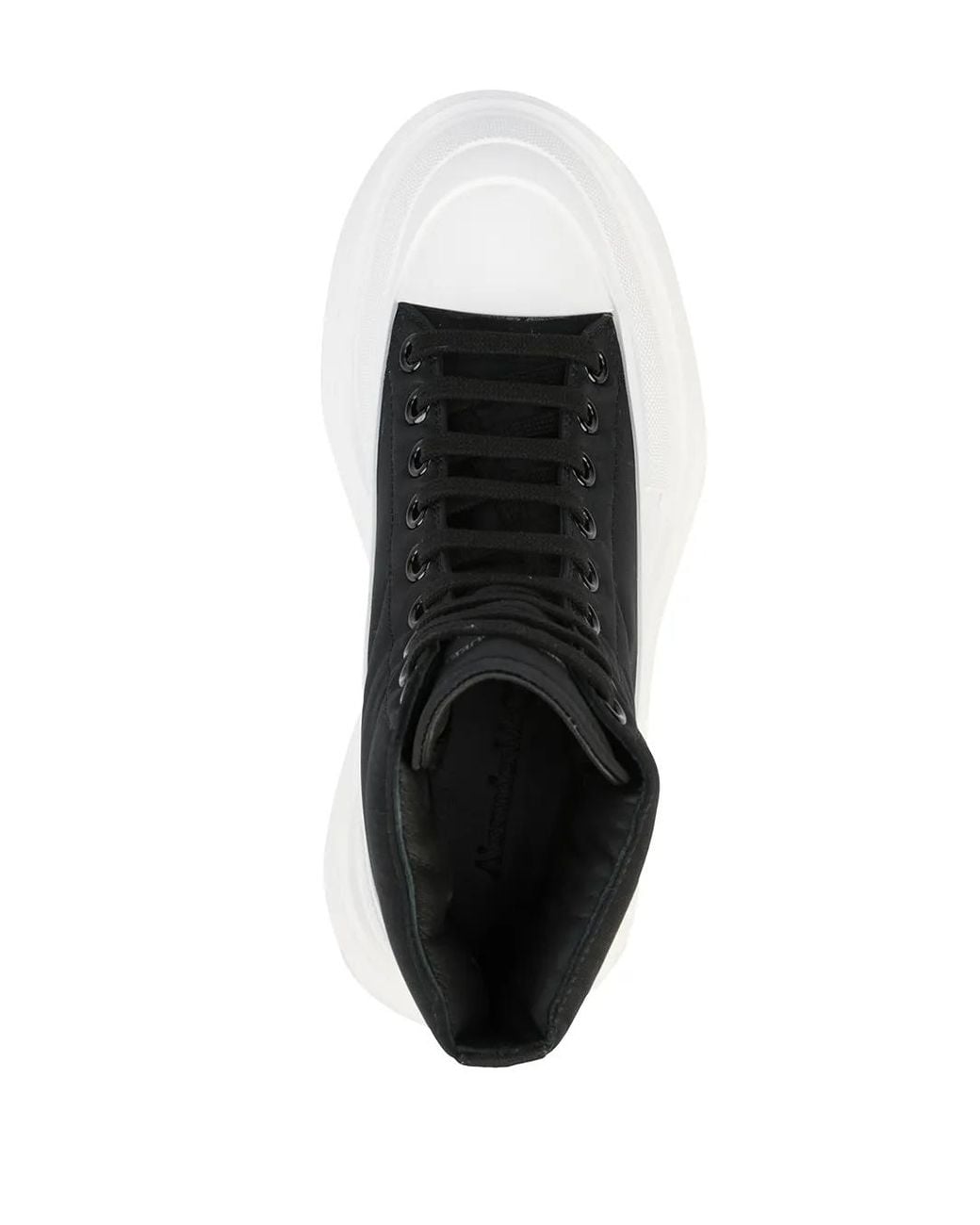 McQueen Black Padded-Ankle Lace-Up Boots