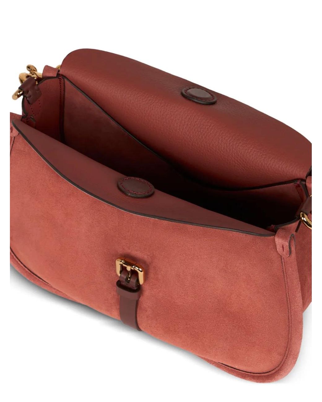 Etro Red Medium Suede Pony Bag