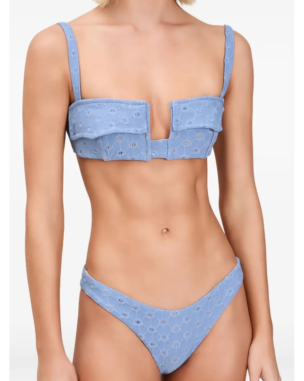 Devon Windsor Blue Larissa Low-Rise Bikini Bottoms