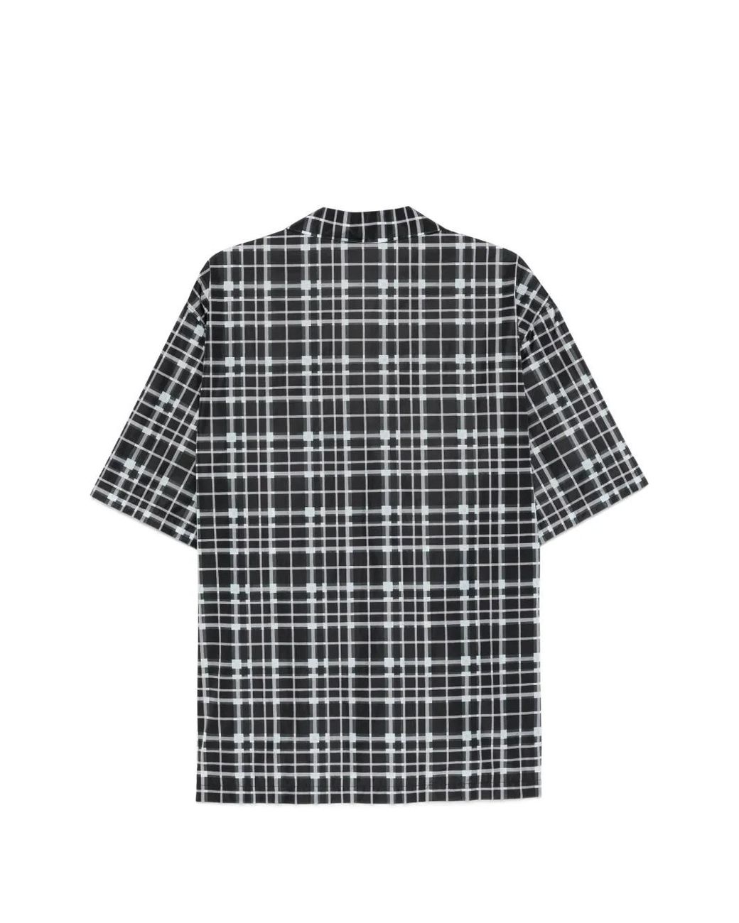 Lanvin Gray Check-Pattern Shirt for men