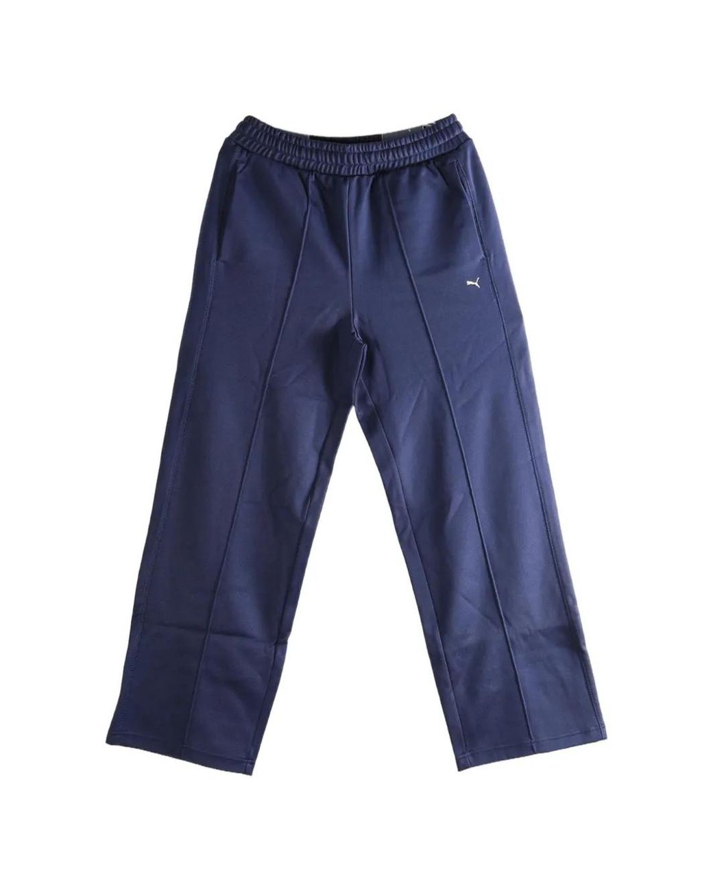 PUMA Blue T7 Logo-Embroidered Track Pants for men