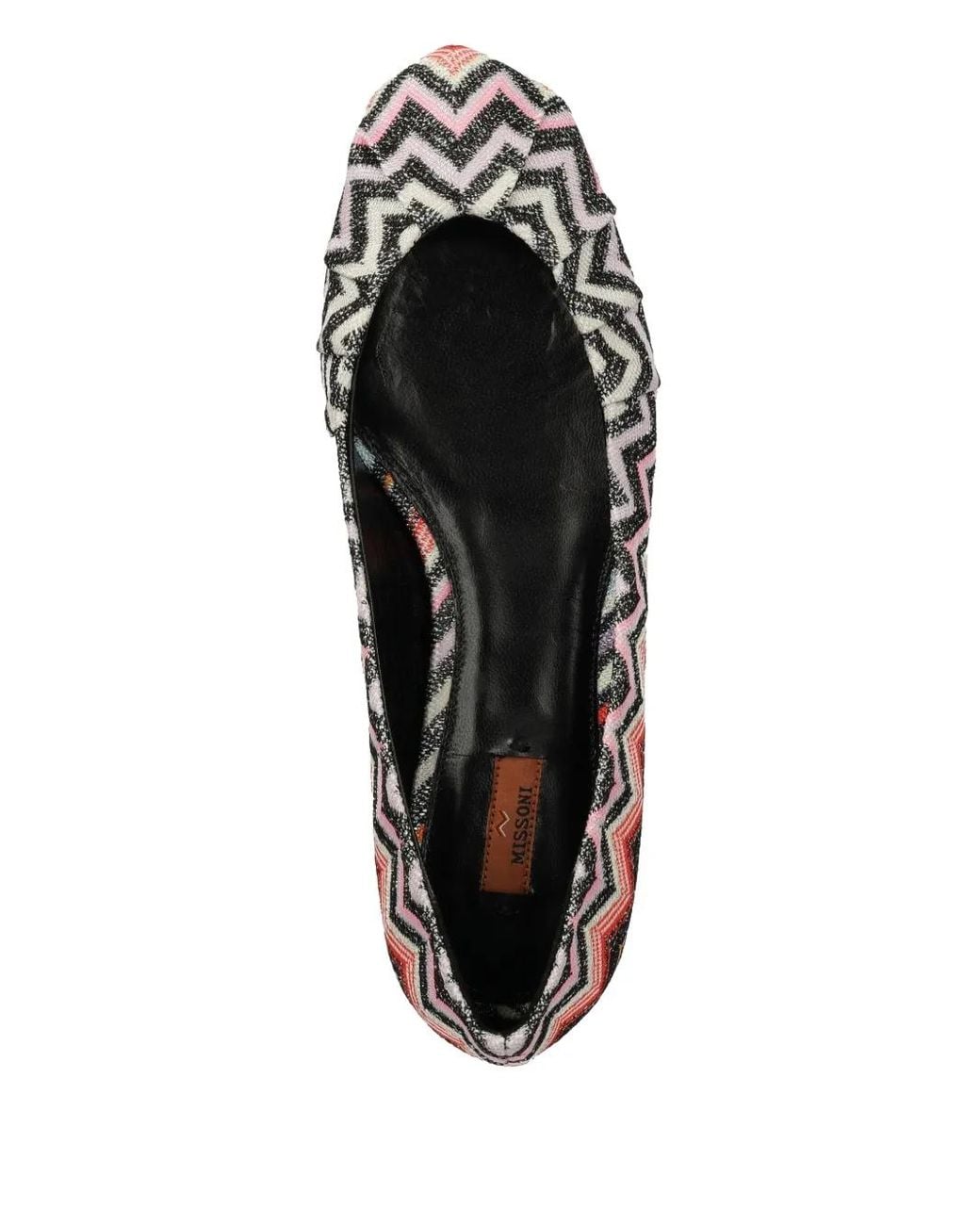 Missoni Black Zigzag-Patterned Ballerinas