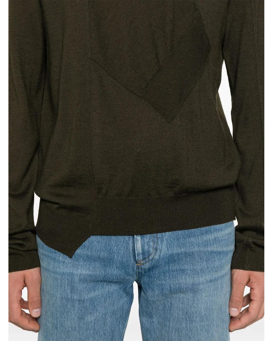 MM6 by Maison Margiela Black Panelled Sweater for men