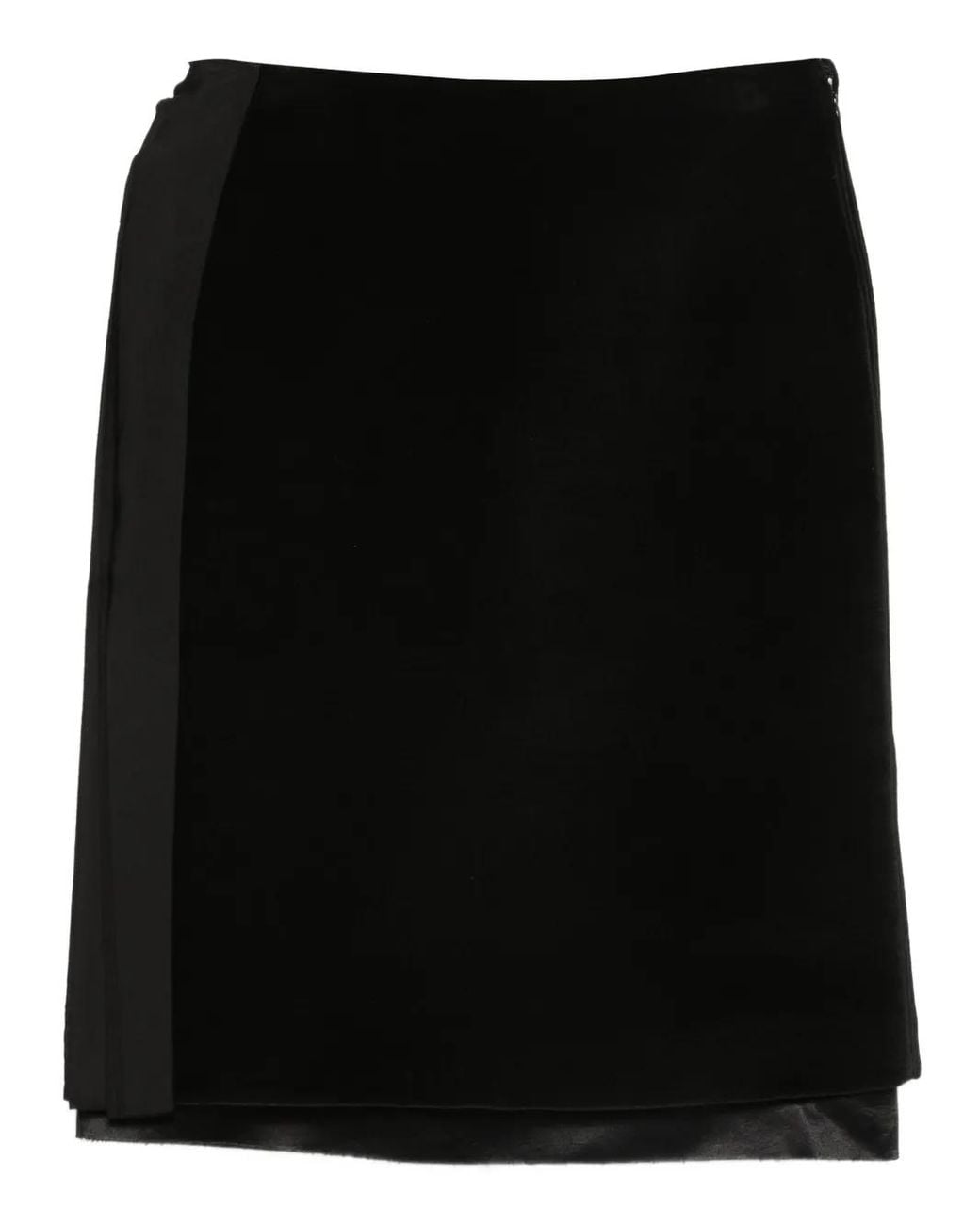 Jil Sander Black Layered Straight Skirt