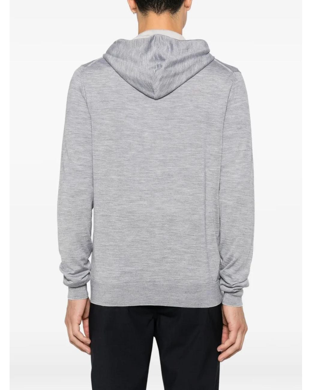 Eleventy Gray Zip-Up Hoodie for men