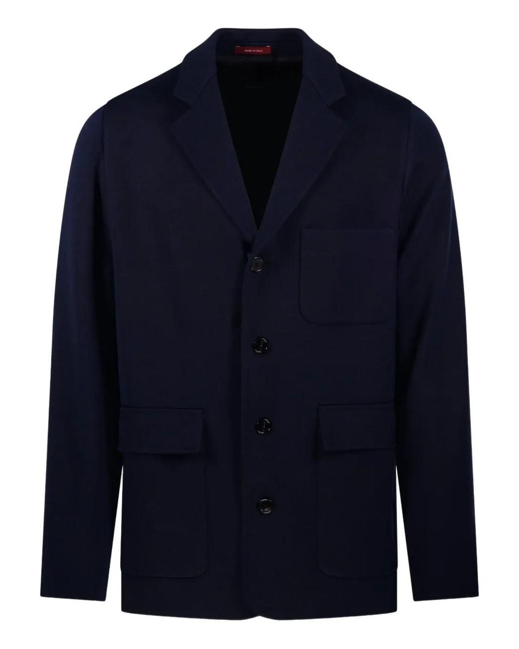 Gucci Blue Patch-Pocket Jacket for men