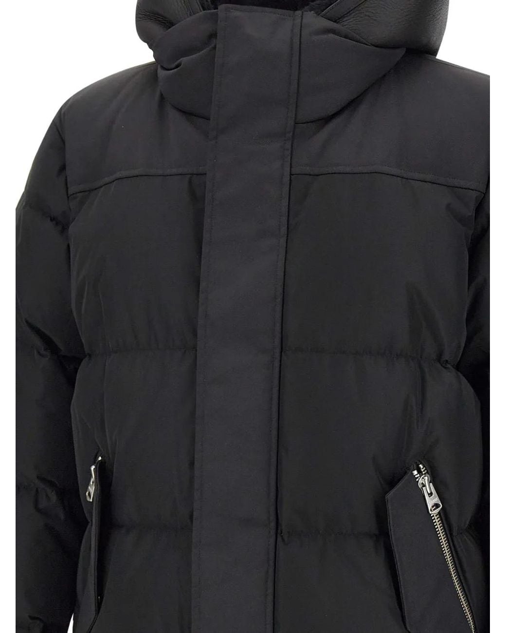 Mackage Black Riley Hooded Down Jacket for men