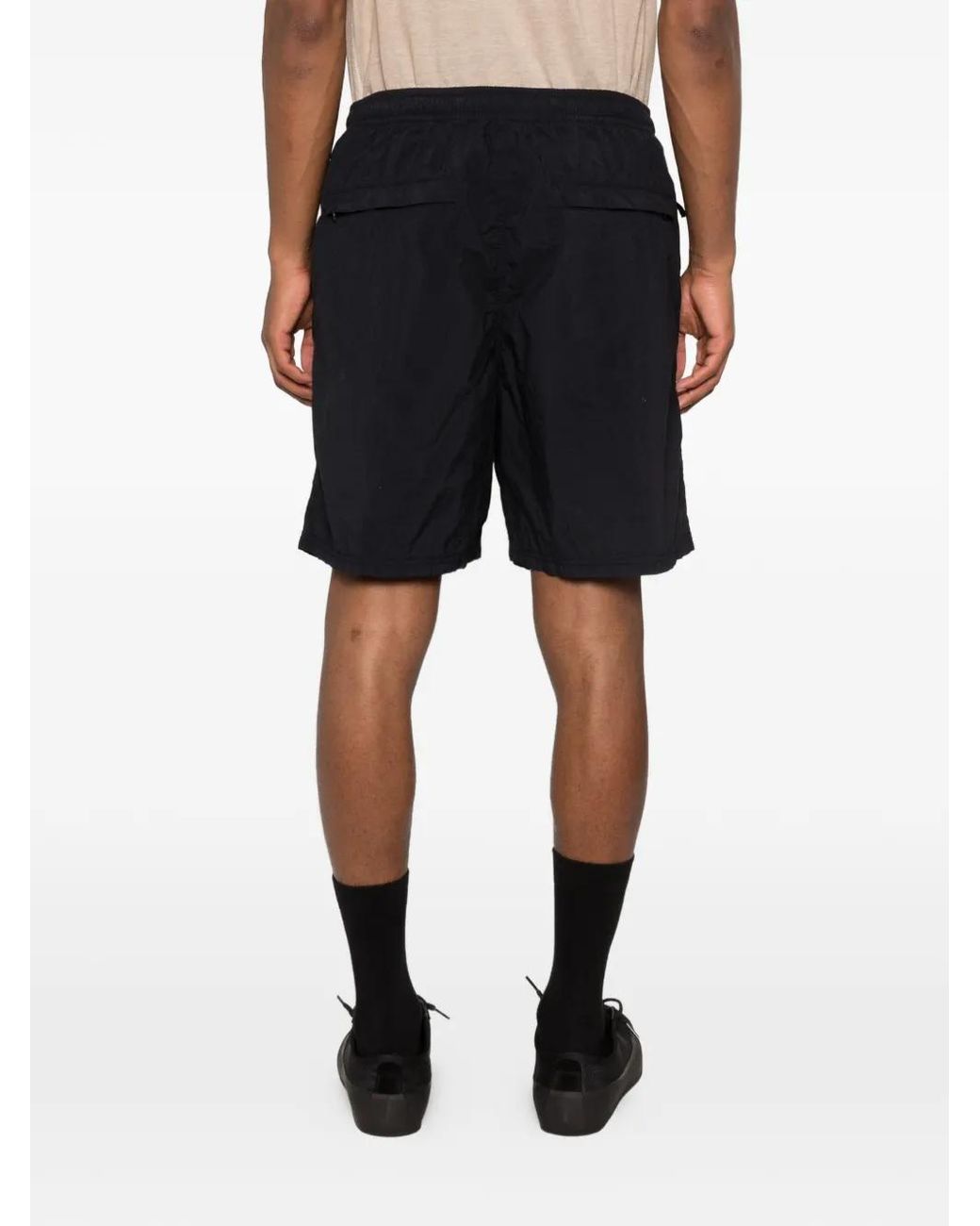 Stone Island Blue Drawstring-Fastening Shorts for men