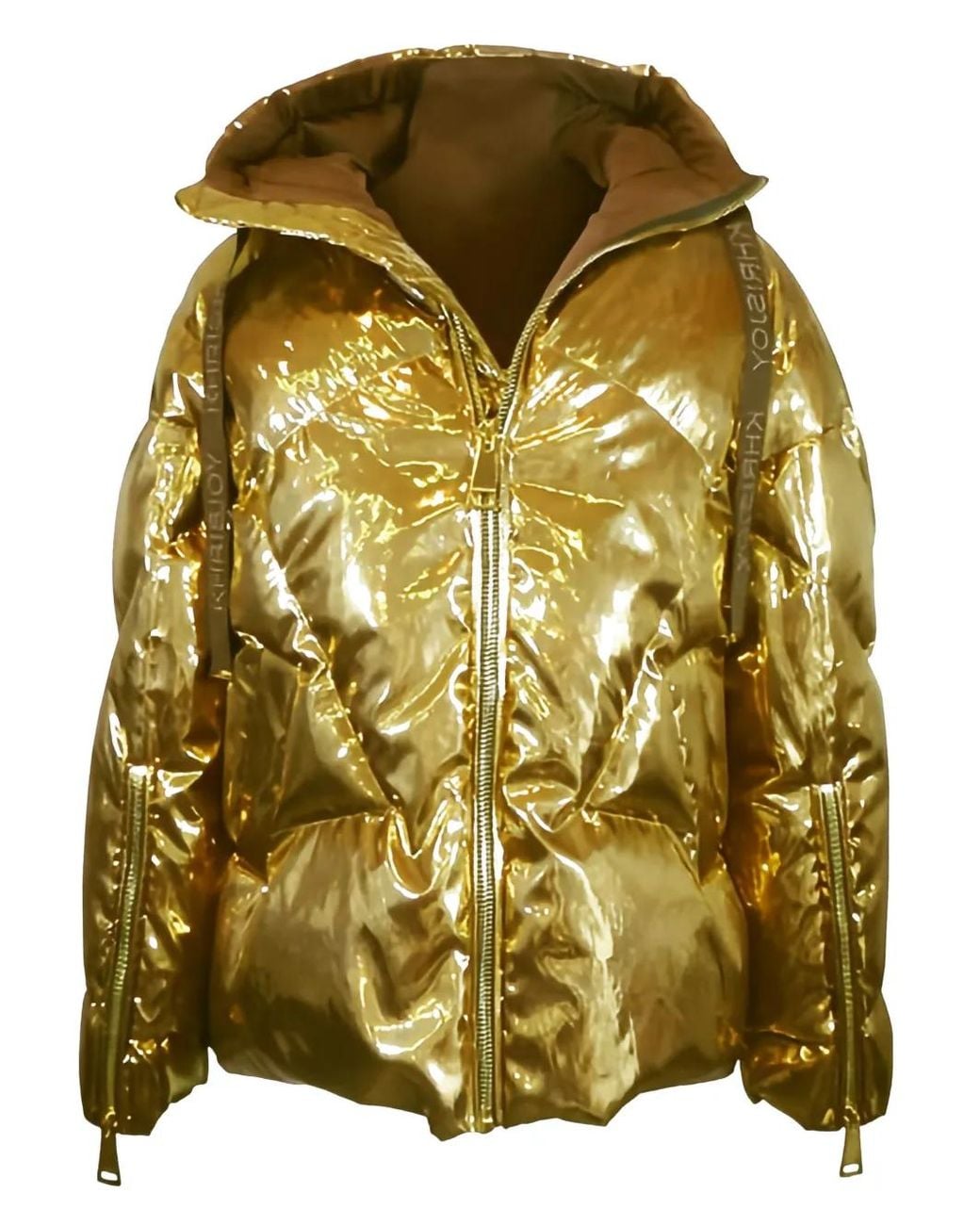 Khrisjoy Metallic Hooded Puffer Jacket