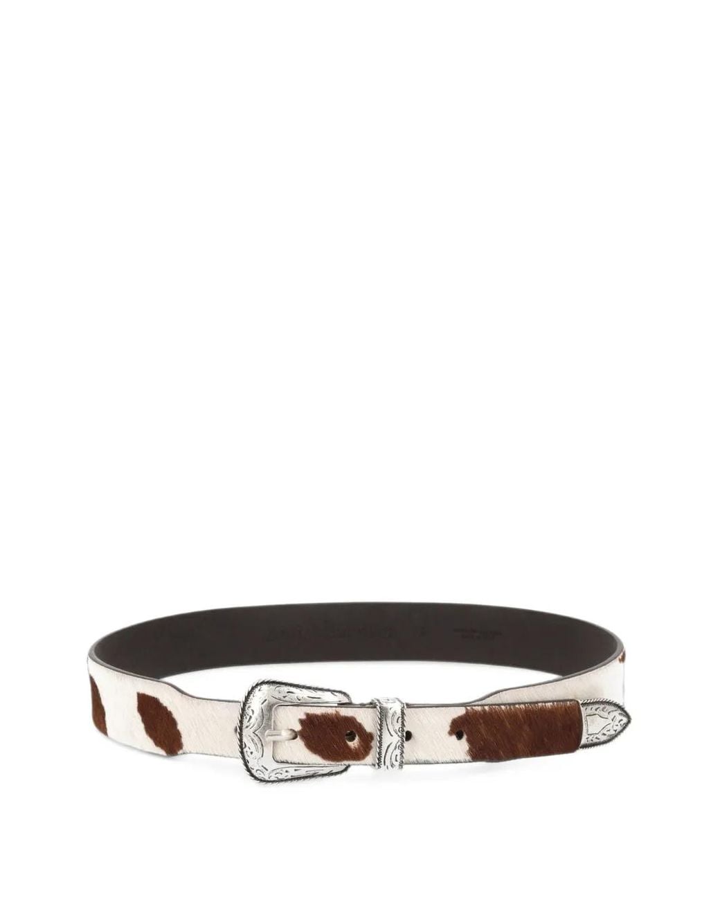 AMISH White Western Buckle Belt for men